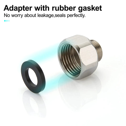 Half Inch Female To Three Eighths Inch Male Reducer Adapter Brass Pipe Fittings Water Hose Connector With Rubber Washer