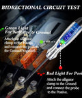 Heavy Duty Automotive Test Light With 3 To 60V DC LED Digital Voltmeter, Rugged Voltage Tester Electric Probe Pen For Fuses, Batteries, And Polarity, Handy DIY And Professional Tech Tool, bidirectional circuit test display