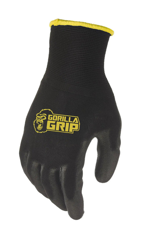 Never Slip Maximum Grip Work Gloves For Men All Purpose Construction Gloves With Polymer Palm For Boss Level Wet Dry Oily Grip Medium Size 5 Pairs Black Blue