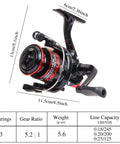 Black And Red Telescopic Fishing Rod And Reel Combo Five Point Nine Feet Fiberglass Pole With Spinning Reel size details