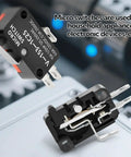 20 Pieces Long Straight Lever Arm Micro Switch Heavy Duty 15A 125 To 250 VAC 1NO 1NC Limit Switch V-153-1C25
