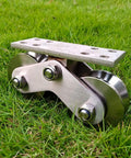 Beefy Heavy Duty Sliding Gate Caster With Groove Wheel And Double Pulley Silent Detachable Stainless For Inverted Track
