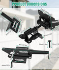 Dimensions of Self Closing Gate Hinge And Latch Hardware Kit For Wood And Vinyl Fences Heavy Duty Stainless Steel With Rust Resistant Black Finish