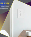 Oversized 1-Gang White Toggle Light Switch Wall Plate Jumbo 5.5 By 3.5 Inch Cover on dining room wall
