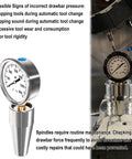 Spindle Drawbar Force Gauge For CNC Mills 0-3000 PSI Tester Tool, Handy Spindle Load Checker For CAT 40 And BT 40 Machines, Replacement For CAT40-DFG-1, Accurate Hold Force Calibration And Routine Maintenance, 0-3000 psi gauge