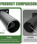 Comparison image showing Heavy Duty Adjustable Furniture Legs Set Of Four Tall Metal Cabinet Support Stands For Beds Sofas Chairs And Tables.