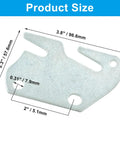 Premium 4 Piece Wood Bed Rail Hook Plates With Rust Proof Zinc Alloy Finish Heavy Duty Bed Frame Brackets detailed size measurement.