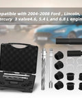 Ford Triton 3 Valve Spark Plug Thread Repair Insert Installer Kit M16x1.5 For 4.6L 5.4L And 6.8L Engines with case and tools