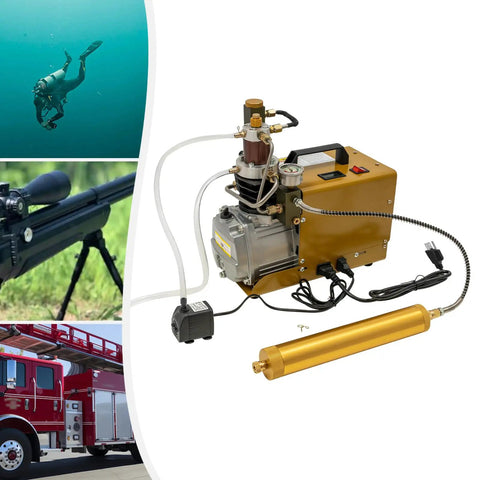 High-Pressure 110V Air Compressor Pump, 30MPA 1.8KW Industrial Grade Gas Cylinder Filler With Oil-Water Separator And Explosion-Proof Safety Valve, Epic PCP Rifle And Tire Inflation Machine