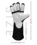 Leather Forge MIG Welding Gloves With Kevlar Stitching For Heat And Fire Resistance And Palm Reinforcements, front view