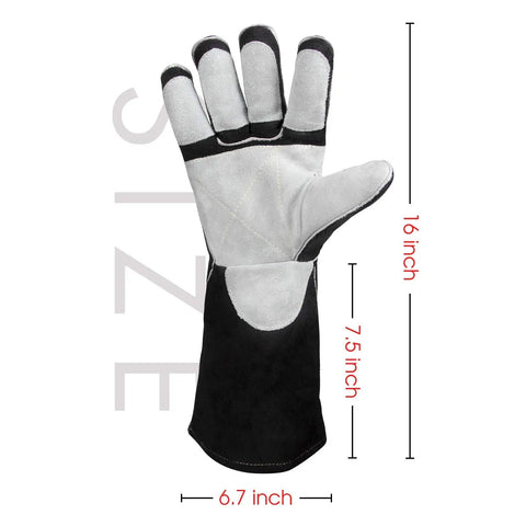 Leather Forge MIG Welding Gloves With Kevlar Stitching For Heat And Fire Resistance And Palm Reinforcements, front view