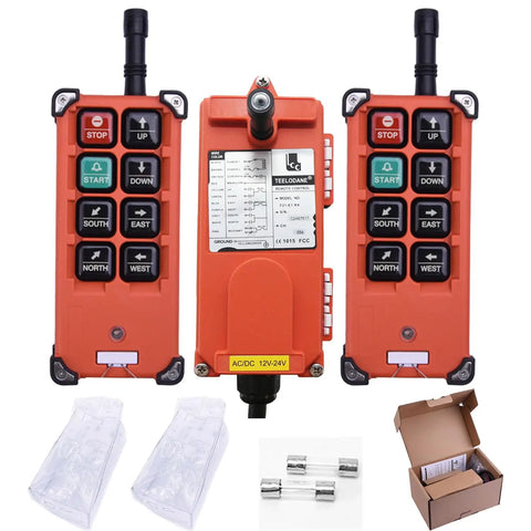 Beefed Up Wireless Crane Remote Control Kit With Eight Button 12V 24V Electric Hoist For Overhead Cranes 315MHz Receiver