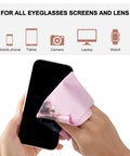 Anywind microfiber glasses cleaning cloth, pink cat print, for eyeglasses and phone screens; 6pcs