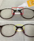 Fine Tip Eyeglass Temples Repair Adhesive For Quick Bonding On Metal And Hard Resin Frames Ideal For Beginners Students Teens And Adults For Home Travel School And Daily Wear No Hassle Fix applied to eyeglass hinge.