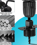 18-piece wood hole saw kit with 3/4–5 in saws, mandrels, drill bits and storage case