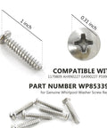 Whirlpool Driven Hub Washer Screw Kit For Replacement, 6 Piece Set, WP8533953 8533953 1179809 AH990227 EA990227 PS990227, Ultra Durable Metal Hardware For Quick, Reliable Washer Repair, 1-inch screw