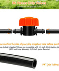 Drip Irrigation Barbed Locking Switch Valves Kit, 35 Pieces For Quarter Inch Drip Tubing, Water Flow Control Shut Off Valves
