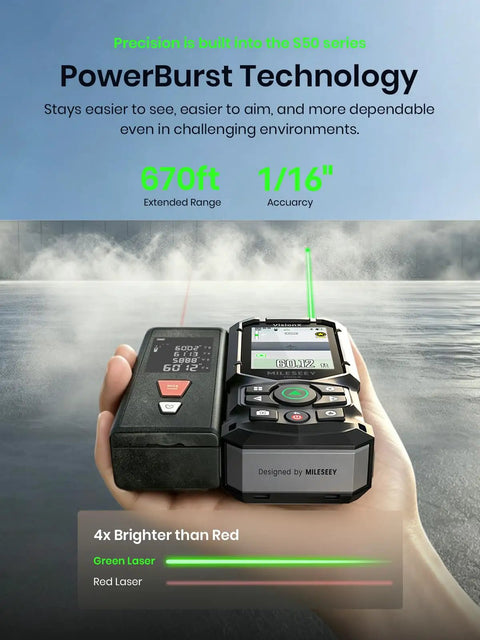 Pro Grade Heavy Duty Green Laser Distance Tool With Smooth 8X Digital Zoom Camera And Right On Precision Lockup For No Sweat Outdoor Layouts And Hassle Free Renovations