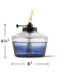 6.25 Inch Adjustable Flame Penta Glass Votive Tabletop Torch For Cozy Patio Vibes Watercolor Blue Outdoor Lighting