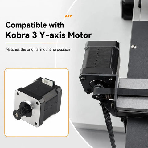 High Torque Nema 17 Y Axis Stepper Motor Sweet Drop In Swap Compatible With Kobra Series installed on 3D printer Y-axis.