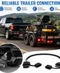 24 Inch 18AWG 4 Pin Trailer Wire Extension And 4 Way Flat Wiring Harness With Dust Cover for reliable trailer connection