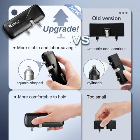 Comparison between new DIY Friendly Watch Back Opener Kit with Adjustable Wrench and old version, highlighting upgrades and ease of use