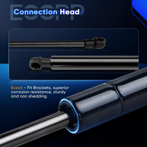 Close-up of Rear Trunk Lift Supports For BMW 3 Series Set Of 2 Direct Fit Easy Install 323i 325i showing connection head