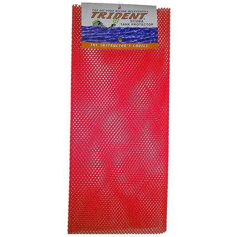 Reinforced vinyl mesh scuba tank sleeve keeps your tank scratches and scuffs free, elastic blue cylinder cover fits 6.9 to 7.25 inch tanks.