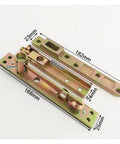 Rock Solid Two Set Metal Door Pivot Hinges With 360 Rotation showing dimensions, sturdy metal construction for heavy loads.