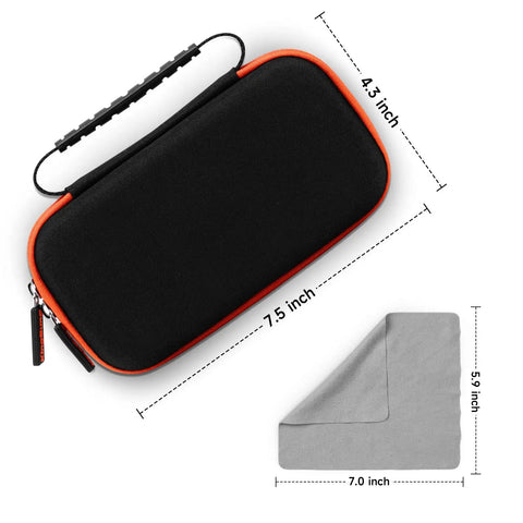 Hard Case Bundle With Magnetic Hanger Strap Replacement For Digital Multimeters MM400 MM325 MM300 MM200 ET140 MM720 shown with dimensions