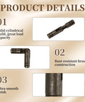 Straight Up Boss Quality 50 Pack Barrel Hinges For Jewelry Boxes And Cabinet Doors Slick 5 By 30 mm Brass Hardware detailed view