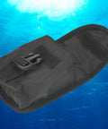 Diving Weight Bag For Scuba Gear With Quick Release Buckle Oxford Cloth Construction Spare Weight Pocket Black Durable Compact