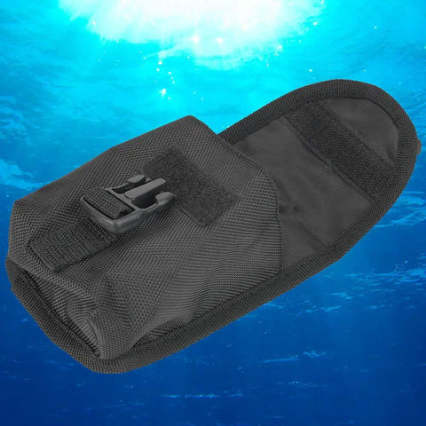 Diving Weight Bag For Scuba Gear With Quick Release Buckle Oxford Cloth Construction Spare Weight Pocket Black Durable Compact