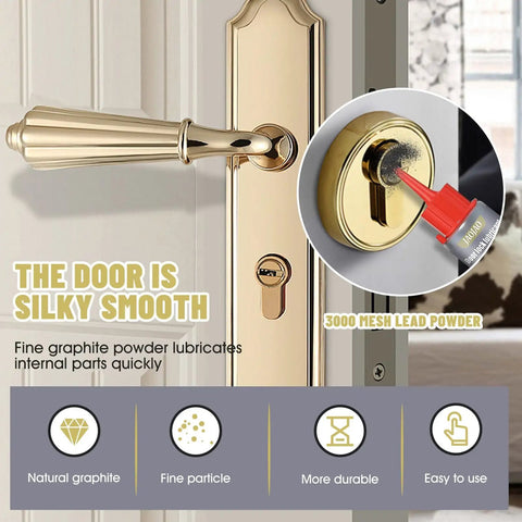 Graphite Lock Lubricant Powder For All Locks No More Sticking Or Jamming Smooth Key Insertion Quiet Operation Extends Life Of Door Locks Padlocks Deadbolts And Car Locks 120ML