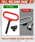 Two Pack Half Inch By Three Inch Trailer Hitch Pin With Clip And Rubber Coated Handle Beefy Heavy Duty 1500 Pound Capacity Solid Steel