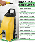 Heating In 30 Sec For Fast Cleaning This Heavy Duty 3000W Steam Cleaner Features A 3.5L Tank And Hits 180 Degrees Celsius For Deep Stain Removal Use It On Kitchens Cars Carpets And Ac Units With Nine Accessories For Total Home Hygiene.