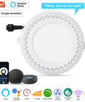 Smart Recessed Lighting With Junction Box 6 Inch RGB LED Downlight Kit WiFi Connected Retrofit Dimmable 12W 950LM shown with accessories