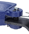 Heavy Duty Manual Carbon Steel Pipe Bender Hella Tough Heat Resistant Hand Wrencher showing close-up of blue handle and mechanism.