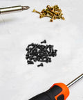 Doorbell Replacement Screw Set 80 Pcs Black Alloy Heavy Duty Screws for Smart Doorbells, Built Tough, High Tensile Durability, Long Lasting Repair Kit for Quick, Reliable Install and Solid Fit; black screws