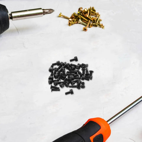 Doorbell Replacement Screw Set 80 Pcs Black Alloy Heavy Duty Screws for Smart Doorbells, Built Tough, High Tensile Durability, Long Lasting Repair Kit for Quick, Reliable Install and Solid Fit; black screws