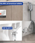 Handheld Toilet Bidet Sprayer With Leak Free Design, Boss Jet Sprayer For Toilet installed on bathroom fitting