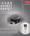 Drain guard for Linden Champagne Bronze Centerset Bathroom Faucet with Diamond Seal Technology and metal drain assembly.