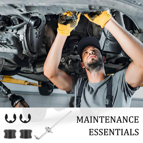 Beefed Up Replacement Shift Linkage Bushing Kit For Dodge Ram Trucks 2002 2005 1500 2500 3500 With E Type Clips And Protection Ring Bushings OEM 68078974AA For Easy Install And Smooth Shifts, mechanic under truck