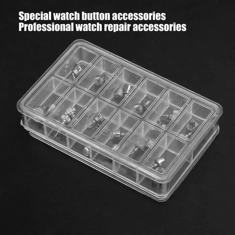 Pro Grade Watch Repair Push Button Tool Kit With 24 Pieces In 12 Types for Watchmakers and Repair Technicians in case