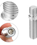 Upgrade Your Ride With These Boxonly M12x1.5 To M12x1.5 50mm Wheel Stud Conversion Kit Bolts Made For BMW Z3 Z4 And 3 Series Series Cars Offering Rock Solid Chrome Steel Rust Resistance And Super Easy Alignment Every single Time. Close-up chrome steel M12x1.5 50mm wheel stud conversion bolt with hex socket