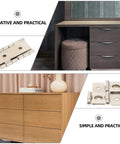 Ten Pack Double Acting Folding Screen Hinges Built Tough Heavy Duty Iron Door Hinges White Nickel Plated 47x47mm Ideal For Cabinets And Furniture Bidirectional Swing For Indoor Screen Doors shown with wooden cabinet and dresser.