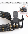 Heavy Duty Metal Robotic Arm Gripper With High Torque MG996R Servo For Arduino And Raspberry Pi DIY Projects Educational STEM Maker Kit Solid Metal Claw Clamp For Learning And Prototyping Black, aluminum alloy claw