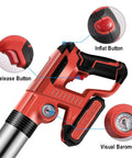 Electric Toilet Plunger With Dual Batteries High Pressure Air Plunger For Toilet Drain Sewer And Pipes Heavy Duty Clog Remover Tool Red