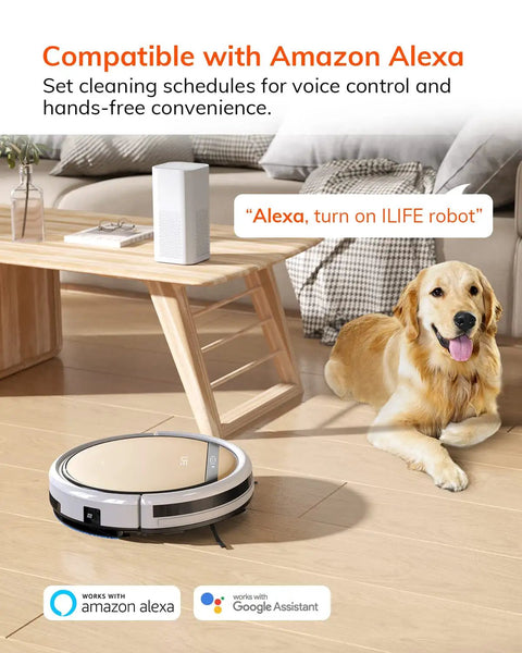 V5s Plus Robot Vacuum And Mop Combo With WiFi App And Alexa Voice Control Auto Self Charging Slim Quiet Cleaner in living room.