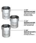 Wheel Bearing Locknut Socket Set for DIY Pros, 7 Piece Remover Toolkit With Rounded And Regular Hex Sockets